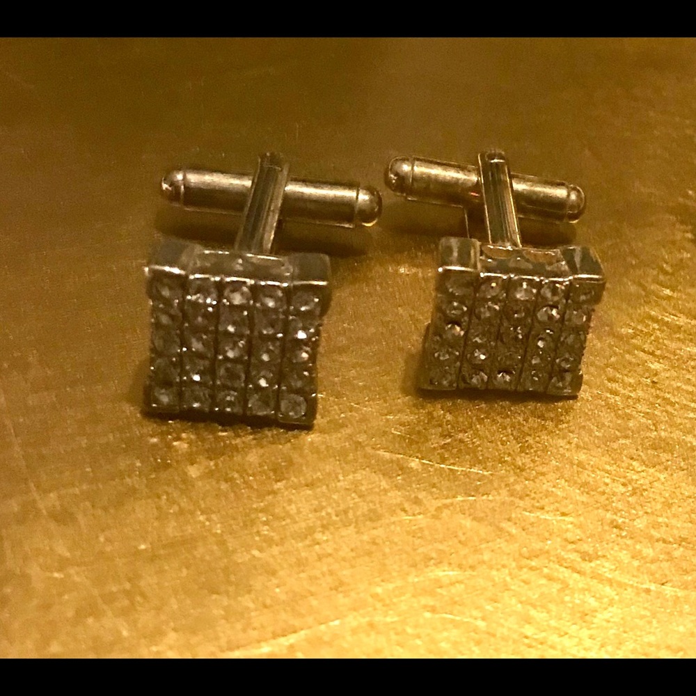 Vintage Rhinestone Cuff Links